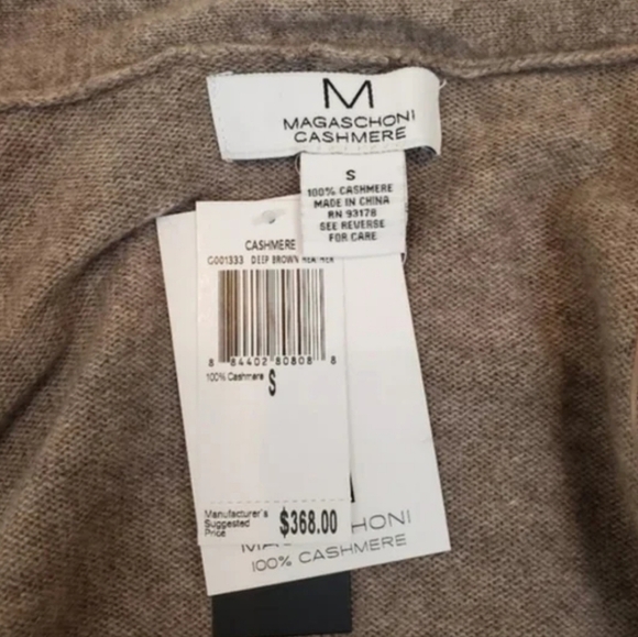 Magaschoni 100% Cashmere Grey Long Sleeve Cardigan Duster - Picture 8 of 9